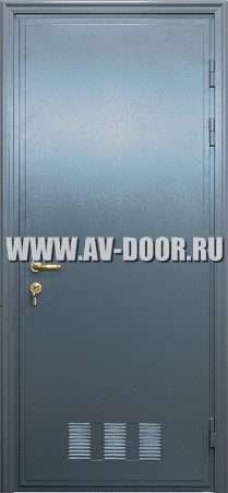 Дверь противопожарная однопольная с фрагментарной решёткой ДМП-1Г