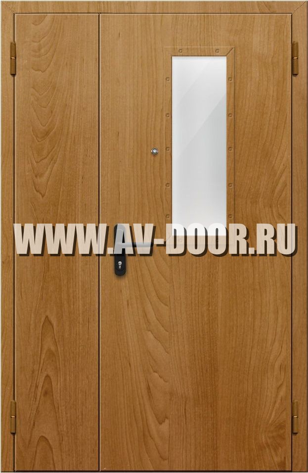 Дверь полуторная МДФ со стеклом ДПП-10