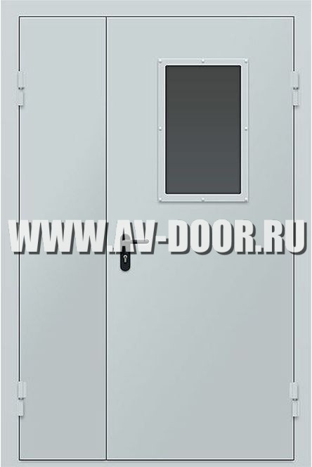 Дверь полуторная со стеклом ДПП-14
