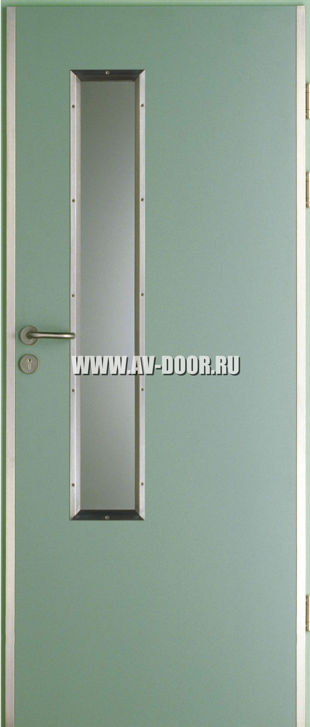 Дверь противопожарная одностворчатая со стеклом ДМП-1О