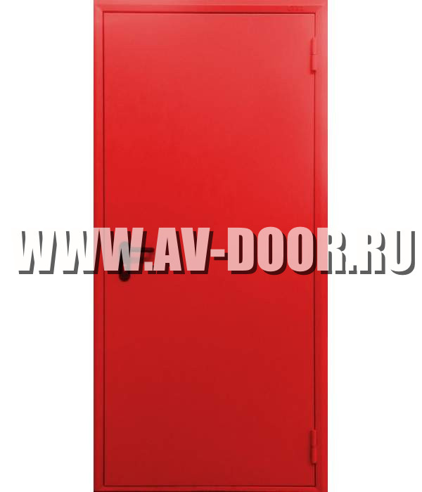Техническая глухая дверь красная 800x2100