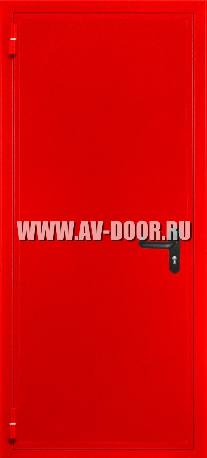 Дверь противопожарная однопольная глухая красная ДМП-1Г
