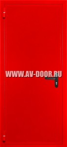 Дверь противопожарная однопольная глухая красная ДМП-1Г