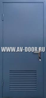 Дверь противопожарная однопольная глухая с решёткой ДМП-1Г