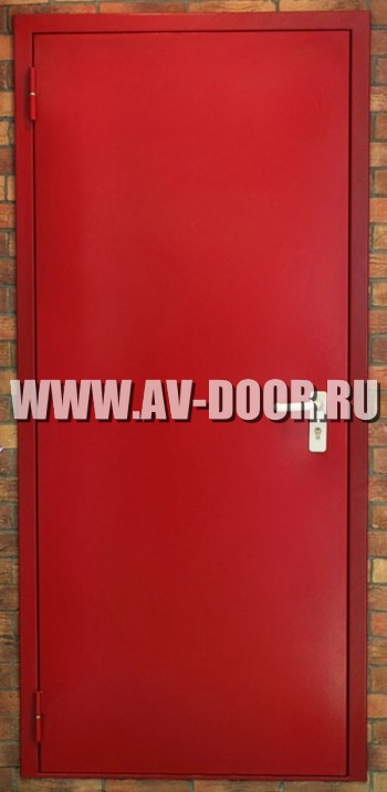 Дверь противопожарная однопольная глухая ДМП-1Г красная