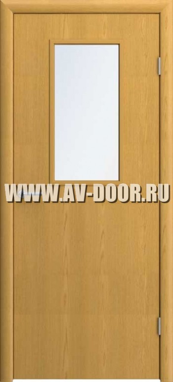 Дверь противопожарная дверь с МДФ и прямоугольным стеклом ДМП-1О