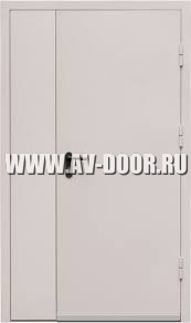 Дверь противопожарная полуторопольная глухая с выпадающим порогом ДМП-2Г