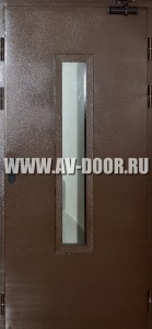 Дверь противопожарная однопольная с прямоугольным стеклом с напылением ДМП-1О