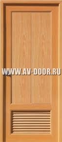Дверь противопожарная одностворчатая из МДФ с решёткой ДМП-1Г