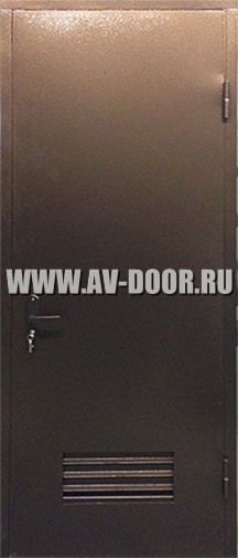Дверь противопожарная однопольная с вентиляционной решёткой ДМП-1Г