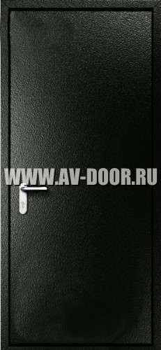 Дверь противопожарная одностворчатая глухая с выпадающим порогом черная ДМП-1Г