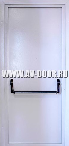 Дверь противопожарная одностворчатая глухая с антипаникой серая ДМП-1Г