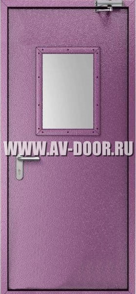Дверь противопожарная одностворчатая глухая фиолетовая EI-60 ДМП-1Г