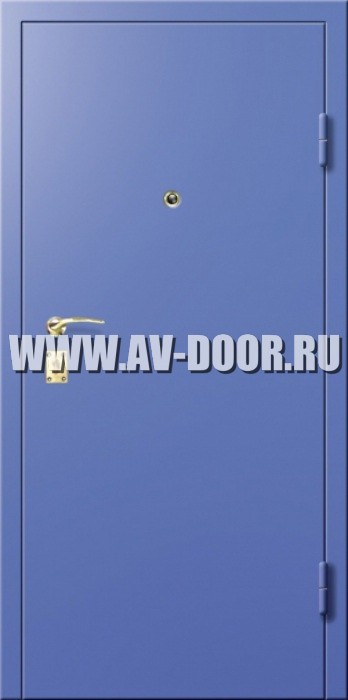 Дверь противопожарная одностворчатая глухая синяя EI-30 ДМП-1Г