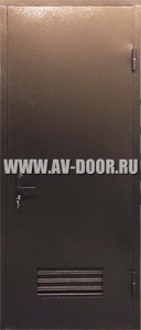 Дверь противопожарная глухая с вентиляционной решёткой и порогом ДМП-1Г