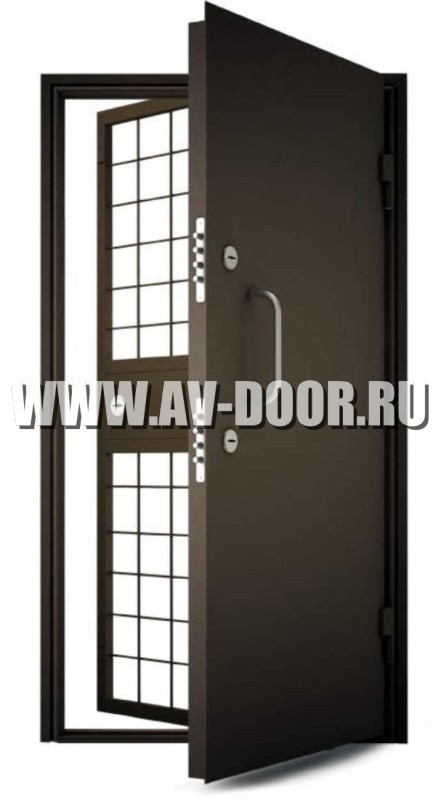Дверь противопожарная однопольная бронированная ДМП-1Г