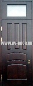 Дверь противопожарная однопольная с МДФ и стеклянной фрамугой ДМП-1О