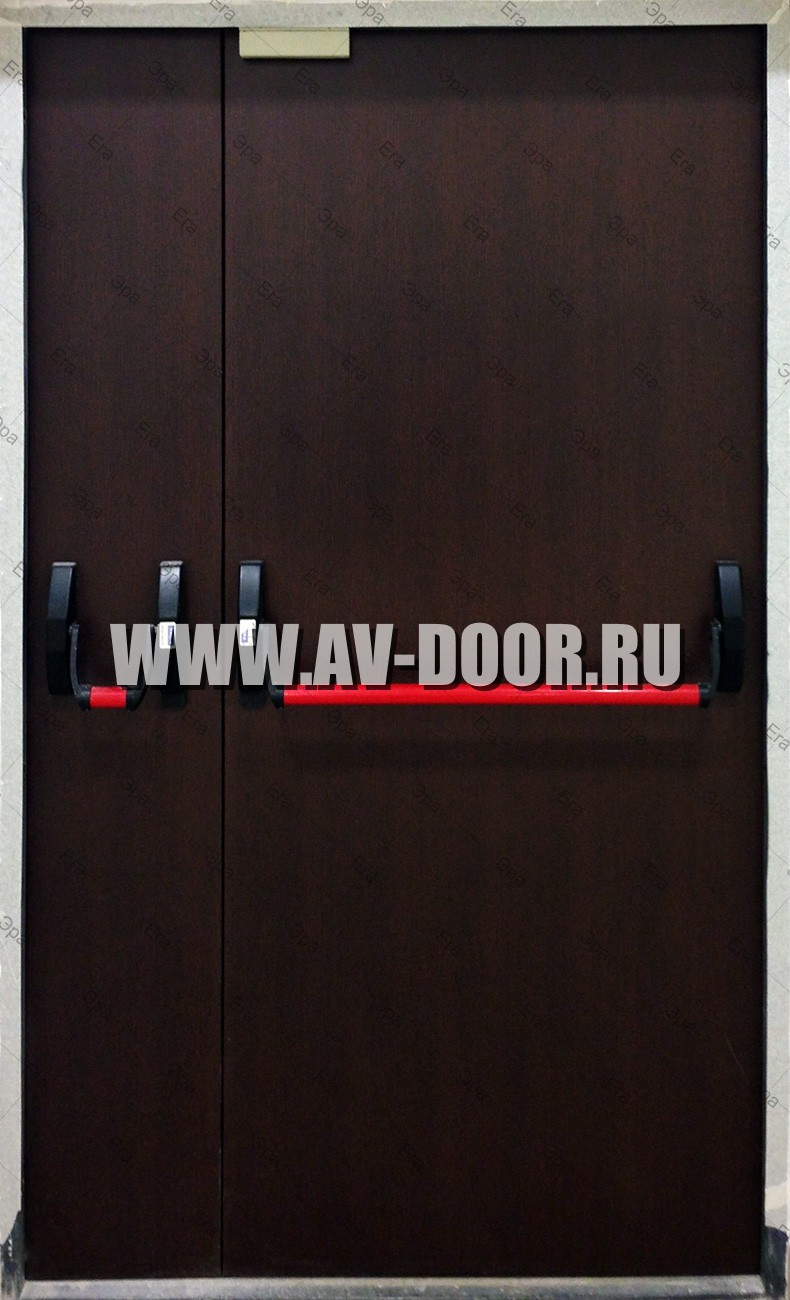 Дверь противопожарная двупольная из МДФ с антипаникой ДМП-2Г
