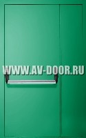 Дверь противопожарная полуторостворчатая с антипаникой ДМП-2Г