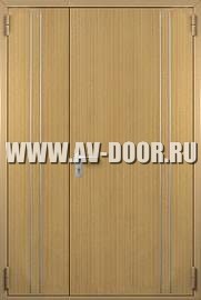 Дверь металлическая противопожарная полуторная глухая с МДФ ДМП-1.5Г 