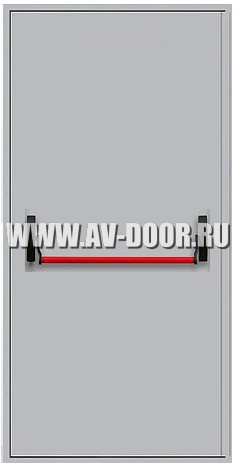 Дверь металлическая противопожарная одностворчатая глухая с антипаникой ДМП-1Г EI-60 