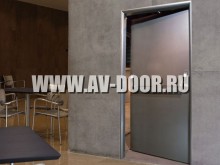 Огнеупорная дверь с антипаникой для кафе под серебро