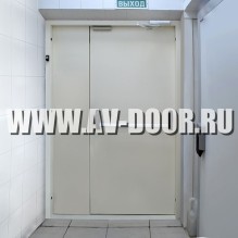 Двупольная огнеупорная дверь с антипаникой