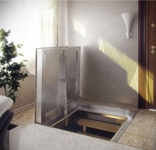 Огнеупорный люк под плитку с газовыми амортизаторами
