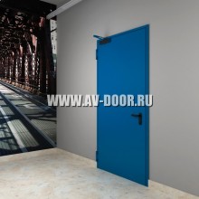 Техническая однопольная дверь синяя